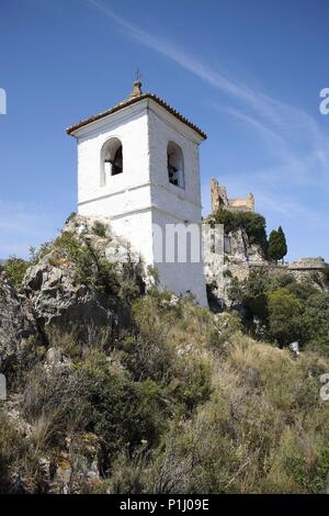 Spanien - Valencia autonome Region - Marina Baixa (Kreis) - Alicante. Guadalest; Castillo. Stockfoto