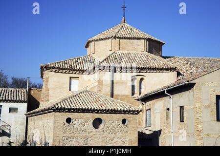 Spanien - ARAGON - Campo de Borja (Kreis) - saragossa Zaragoza. Borja; Iglesia / Convento de Santa Clara (siglo XVII). Stockfoto