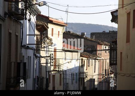 Spanien - ARAGON - Campo de Borja (Kreis) - saragossa Zaragoza. Bulbuente; Calle/arquitectura beliebt. Stockfoto