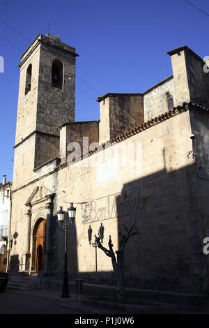 Spanien - Katalonien - Terra Alta (Bezirk) - TARRAGONA. Bot; Iglesia/esglesia de Sant Blai. Stockfoto