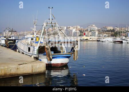 Spanien - Valencia autonome Region - Marina Baixa (Kreis) - Alicante. Vila Joiosa/Vilajoyosa; Puerto Pesquero. Stockfoto