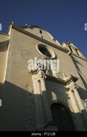 Spanien - Katalonien - Priorat (Bezirk) - TARRAGONA. Capçanes; Iglesia/Esglesia de la Nativitat. Stockfoto