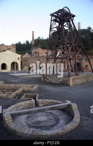 Spanien - Katalonien - Priorat (Bezirk) - TARRAGONA. Bellmunt de Priorat; Minas y museo. Stockfoto