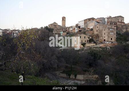 Spanien - Katalonien - Priorat (Bezirk) - TARRAGONA. El Lloar; Vista de Pueblo. Stockfoto