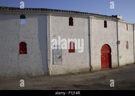 Spanien - LA RIOJA Rioja Baja (Bezirk). Alfaro; Plaza de Toros. Stockfoto