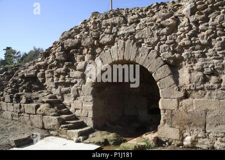 Spanien - LA RIOJA Rioja Baja (Bezirk). Alfaro; Ninfeo romano Junto a Río Alhama. Stockfoto