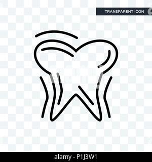 Zahn und Zahnfleisch vektor Icon auf transparentem Hintergrund isoliert, Zahn und Zahnfleisch logo Konzept Stock Vektor