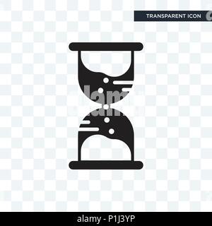 Sanduhr vektor Icon auf transparentem Hintergrund isoliert, Sanduhr logo Konzept Stock Vektor