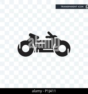 Motorrad vektor Icon auf transparentem Hintergrund isoliert, Motorrad logo Konzept Stock Vektor