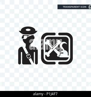 Pirate vektor Icon auf transparentem Hintergrund isoliert, Pirate logo Konzept Stock Vektor