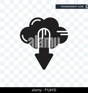 Cloud Computing vektor Icon auf transparentem Hintergrund isoliert, Cloud Computing logo Konzept Stock Vektor