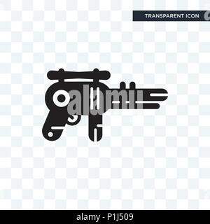 Blaster vektor Icon auf transparentem Hintergrund isoliert, Blaster logo Konzept Stock Vektor