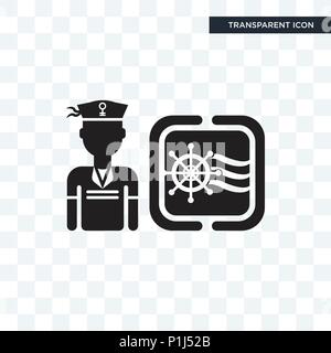 Sailor vektor Icon auf transparentem Hintergrund isoliert, Sailor logo Konzept Stock Vektor