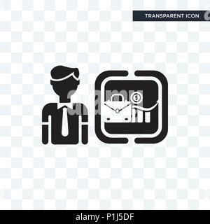 Geschäftsmann vektor Icon auf transparentem Hintergrund isoliert, Geschäftsmann logo Konzept Stock Vektor