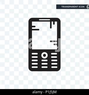 Handy vektor Icon auf transparentem Hintergrund isoliert, Handy logo Konzept Stock Vektor