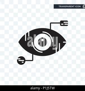 Auge vektor Icon auf transparentem Hintergrund isoliert Scan, Auge logo Konzept Scan Stock Vektor