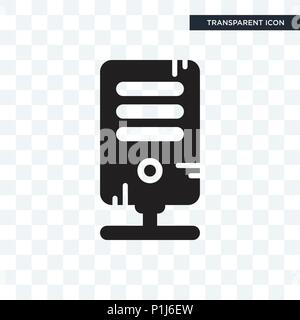 Server vektor Icon auf transparentem Hintergrund isoliert, Server logo Konzept Stock Vektor