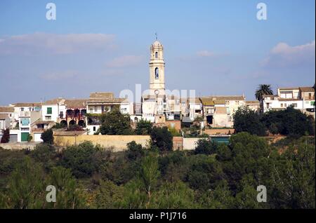 Spanien - Katalonien - Alt Camp (Bezirk) - TARRAGONA. Montferri; Vista del Pueblo/poble. Stockfoto