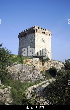 Spanien - Katalonien - Montsià (Kreis) - TARRAGONA. Amposta; mittelalterliche Torre de La Carrova. Stockfoto