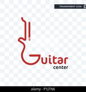 Guitar Center vektor Icon auf transparentem Hintergrund isoliert, Guitar Center logo Konzept Stock Vektor