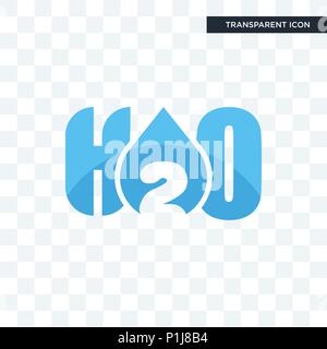 H2o Vektor Icon auf transparentem Hintergrund isoliert, h2o logo Konzept Stock Vektor