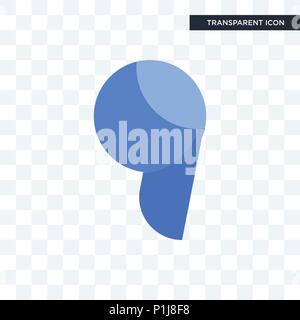 Komma vektor Icon auf transparentem Hintergrund isoliert, Komma logo Konzept Stock Vektor