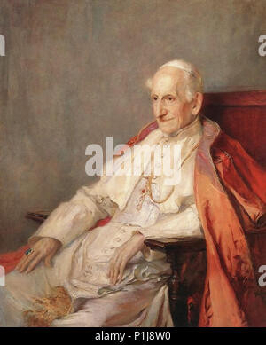 László FüLöp Elek - Porträt von Papst Leo XIII. Stockfoto