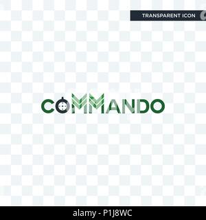 Commando vektor Icon auf transparentem Hintergrund isoliert, Commando logo Konzept Stock Vektor