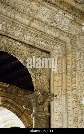 Penarenda de Duero, Plaza Mayor, Palacio de los Avellaneda/Zúñiga; decorados de vestíbulo. Stockfoto