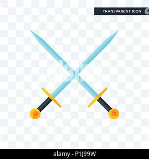 Excalibur vektor Icon auf transparentem Hintergrund isoliert, Excalibur logo Konzept Stock Vektor