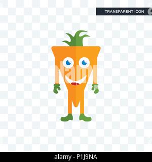Maskottchen vektor Icon auf transparentem Hintergrund isoliert, Maskottchen logo Konzept Stock Vektor