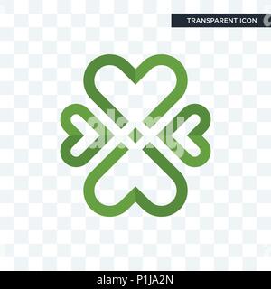 Vier herzen Vektor Icon auf transparentem Hintergrund isoliert, vier Herzen logo Konzept Stock Vektor
