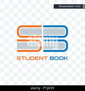 Student buch Vektor Icon auf transparentem Hintergrund isoliert, Student Buch logo Konzept Stock Vektor