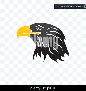 Eagle head vector Symbol auf transparentem Hintergrund isoliert, eagle Head Logo Konzept Stock Vektor