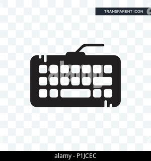 Tastatur vektor Icon auf transparentem Hintergrund isoliert, Tastatur logo Konzept Stock Vektor