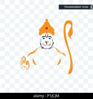 Hanuman vektor Icon auf transparentem Hintergrund isoliert, Hanuman logo Konzept Stock Vektor