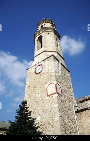 Spanien - Katalonien - Alt Camp (Bezirk) - TARRAGONA. Montferri; Campanario de la Iglesia. Stockfoto