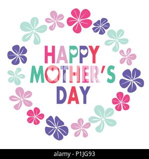 Muttertag Grußkarte Stock Vektor