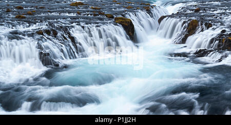 Bruarfoss, Brekkuskógur, Island Stockfoto