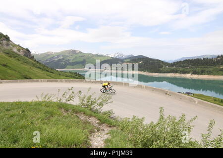 Criterium Du Dauphine 2018 Stufe 7 Cormet de Roselend Auvergne Rhône Alpes Frankreich UCI Pro Tour Stockfoto