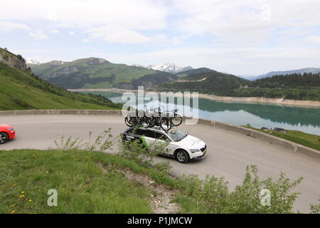 Criterium Du Dauphine 2018 Stufe 7 Cormet de Roselend Auvergne Rhône Alpes Frankreich UCI Pro Tour Stockfoto