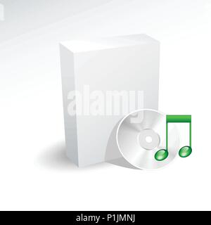 Ein leeres Feld, und Musik dvd, cd, cd Stock Vektor