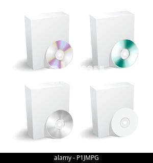 Leere Box und DVD-Set Stock Vektor