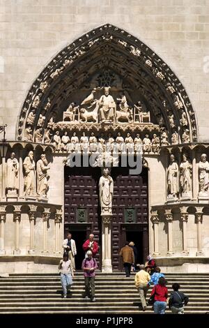 Catedral; Puerta del Sarmental (Entrada de Visitantes). Stockfoto