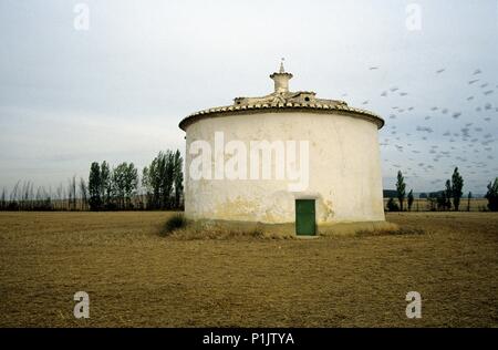 In der Nähe von Calzadilla de la Cueza, Dovecot (Sant James Pilgerweg nach Santiago). Stockfoto