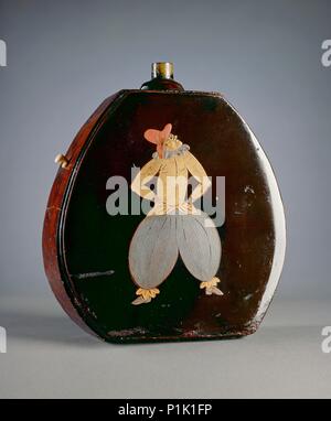 Schießpulver Kolben mit Zahlen in portugiesischen Kleid, Ende des 17. Anfang des 18. Jahrhunderts. Artist: Unbekannt. Stockfoto