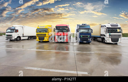 Lkw-Fracht, Transport Stockfoto