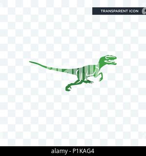 Velociraptor vektor Icon auf transparentem Hintergrund isoliert, velociraptor logo Konzept Stock Vektor