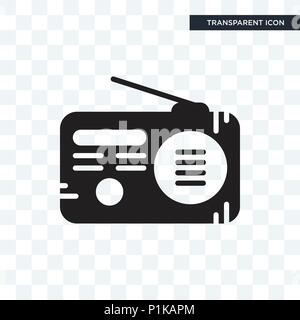 Radio vektor Icon auf transparentem Hintergrund isoliert, Radio logo Konzept Stock Vektor