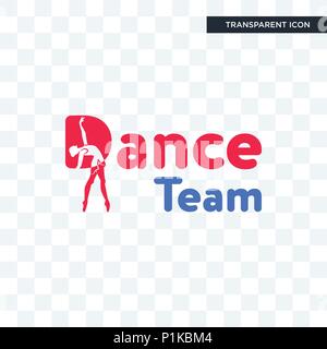 Dance team Vektor Icon auf transparentem Hintergrund isoliert, dance Team logo Konzept Stock Vektor